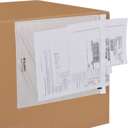 GLOBAL INDUSTRIAL Packing List Envelopes, 12L x 10W, Clear, 500PK 354709
